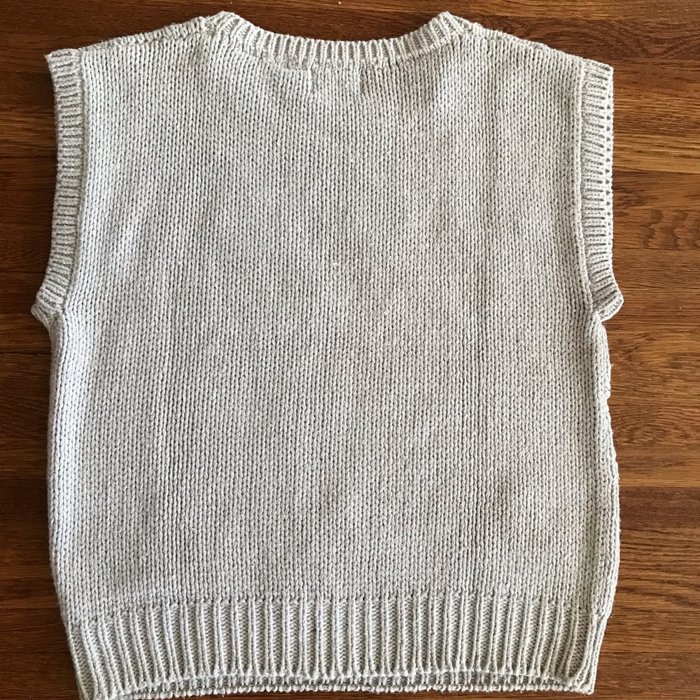 SOLD 80s chunky geometric sweater L women’s sleeveless - Picture 7 of 7